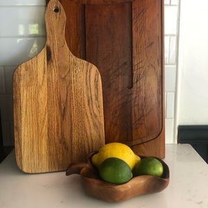 Wood fruit bowl